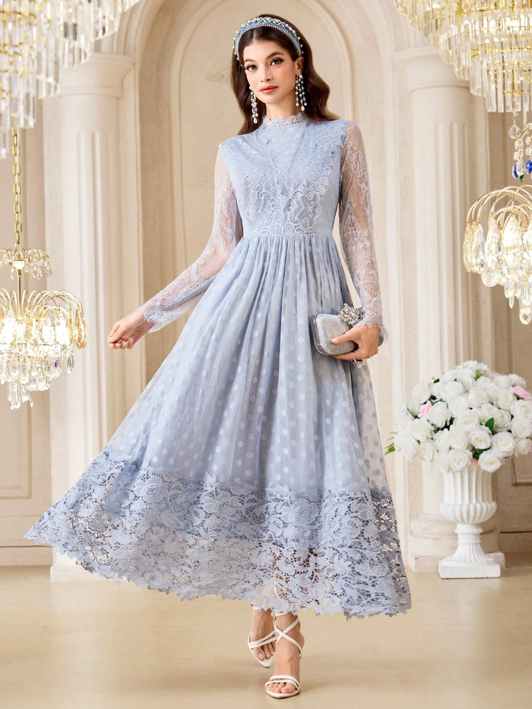 Rochie maxi SHEIN, albastru