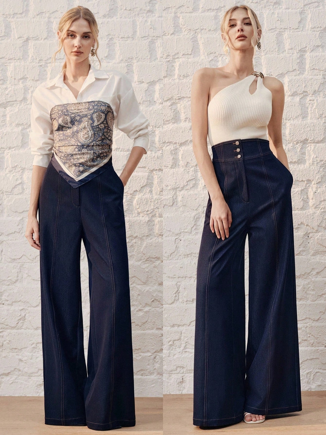 Pantalon SHEIN, albastru