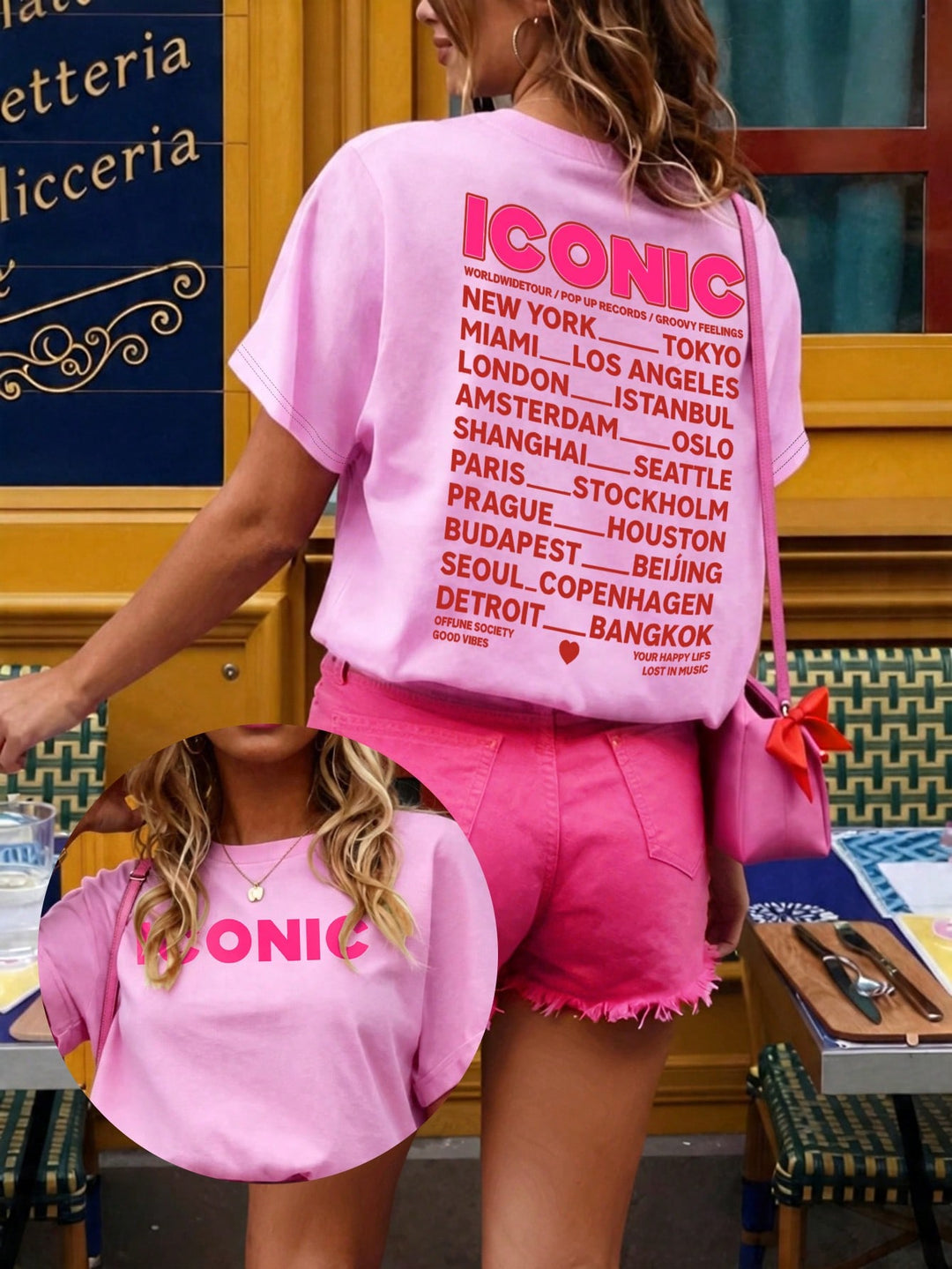 SHEIN póló, rózsaszín