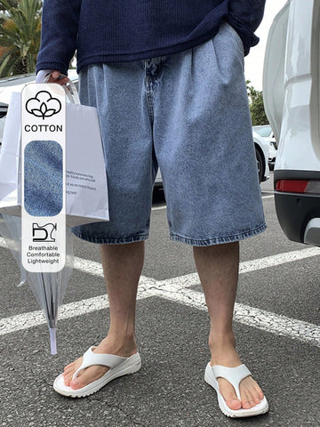 Pantaloni scurți de blugi SHEIN, albastru