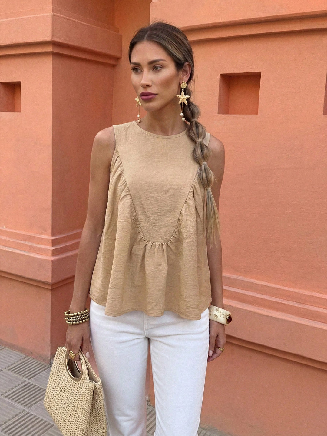 Bluza fără mâneci SHEIN, kaki
