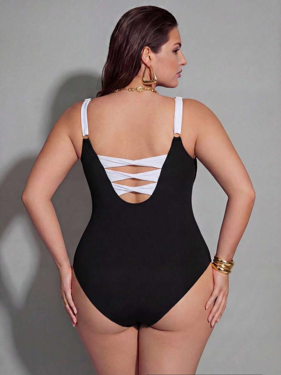 Costum de baie întreg SHEIN, mix culori