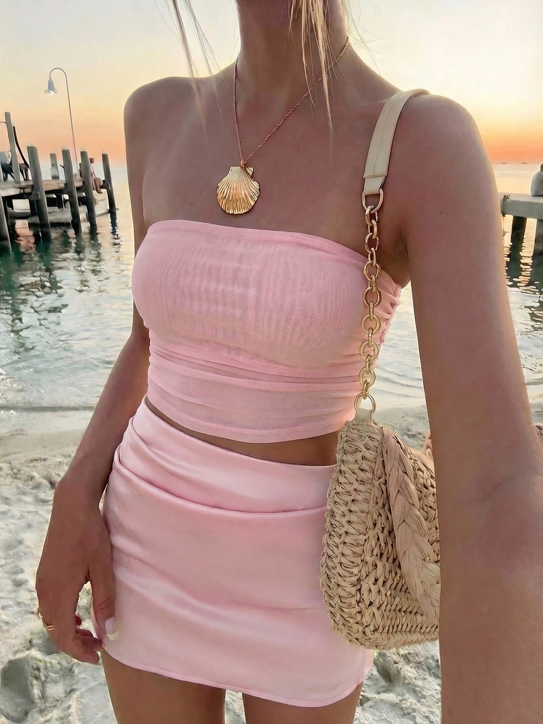 Rochie mini SHEIN, roz