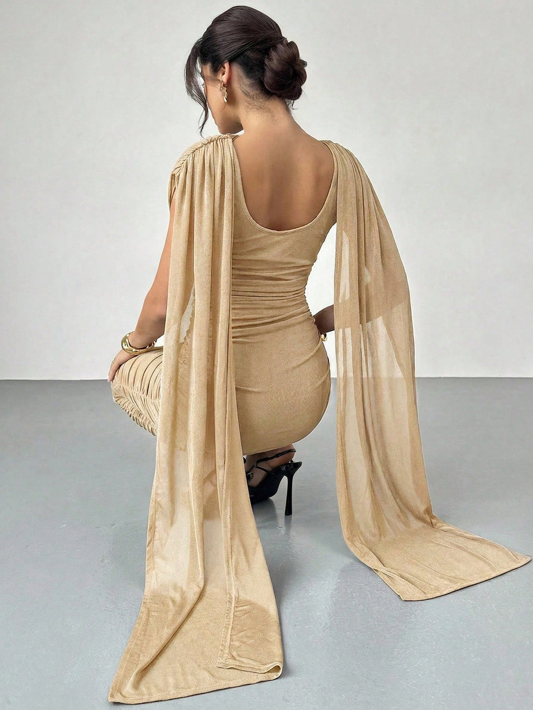 Rochie mini SHEIN, kaki
