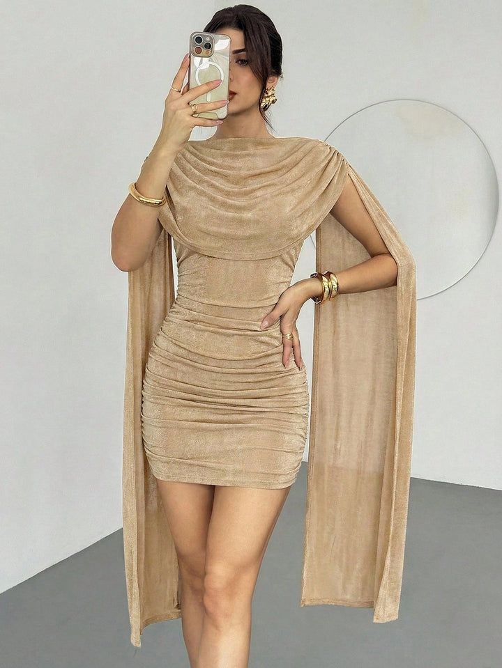 Rochie mini SHEIN, kaki