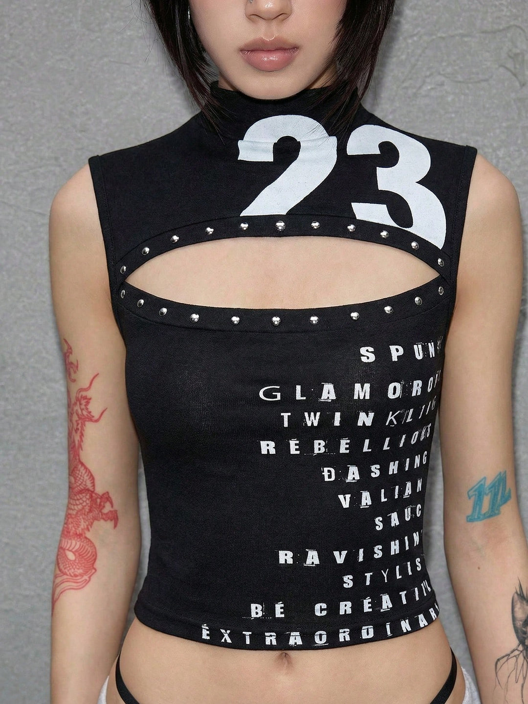 Top SHEIN, negru