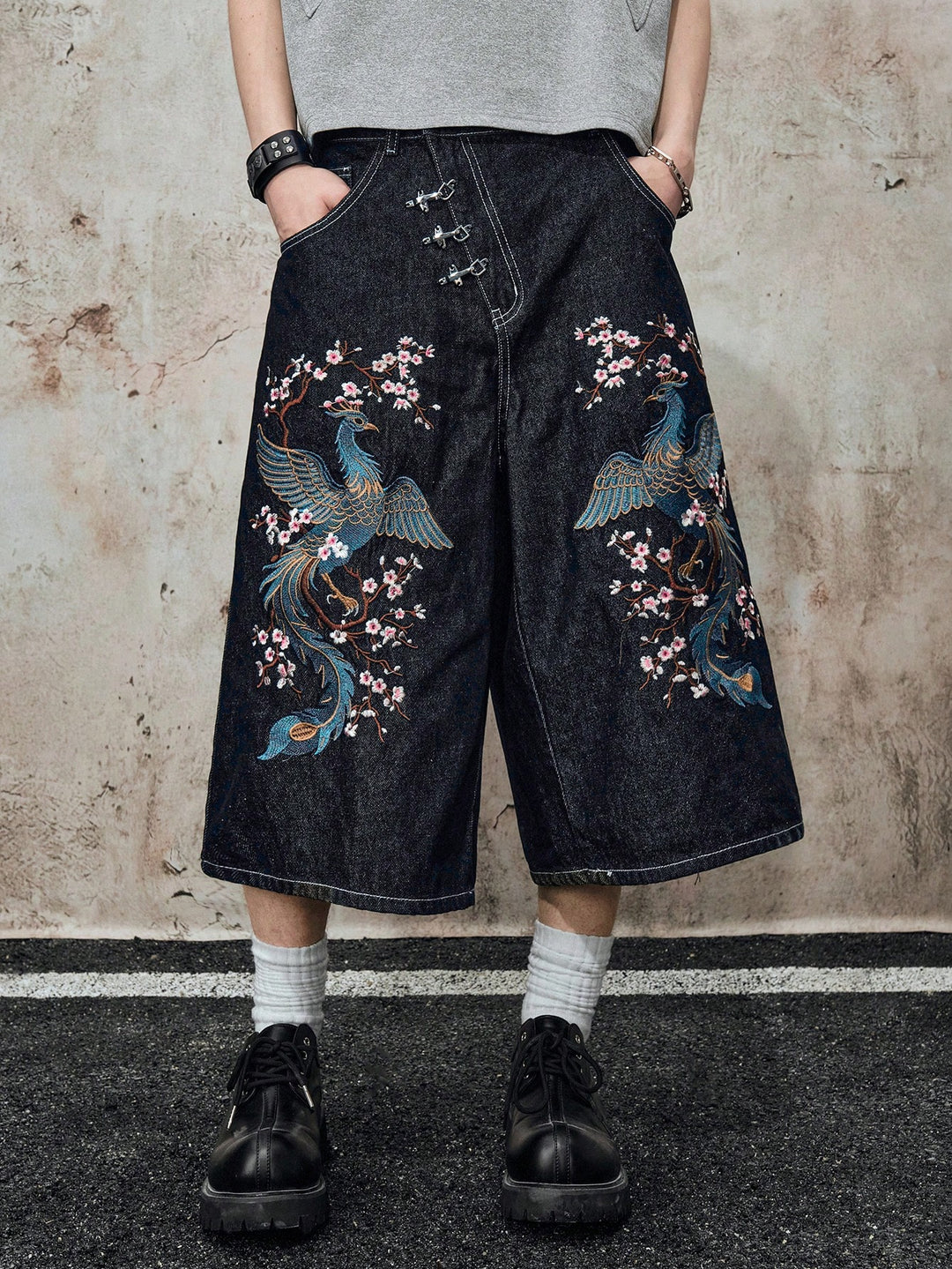 Pantaloni scurți SHEIN, albastru