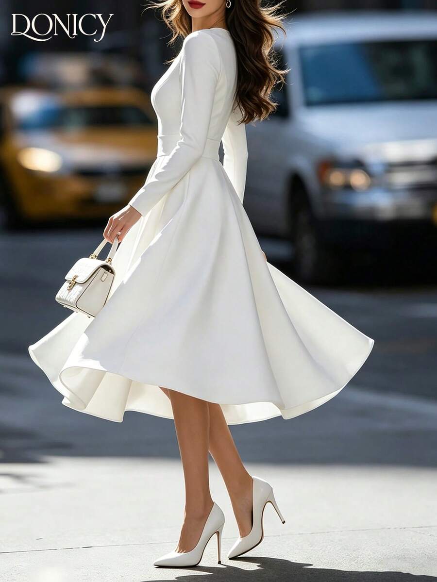 Rochie midi SHEIN, alb