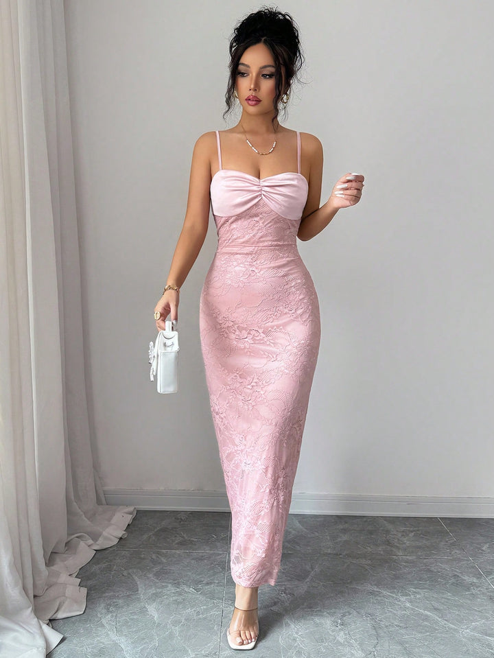 Rochie maxi SHEIN, roz