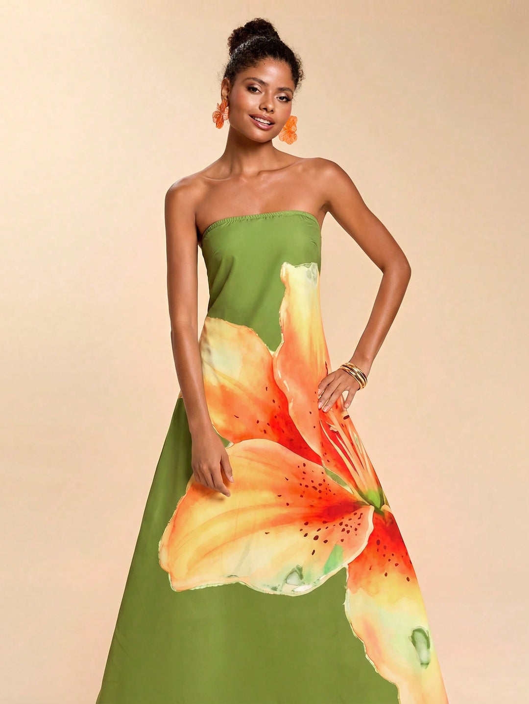 Rochie maxi SHEIN, verde