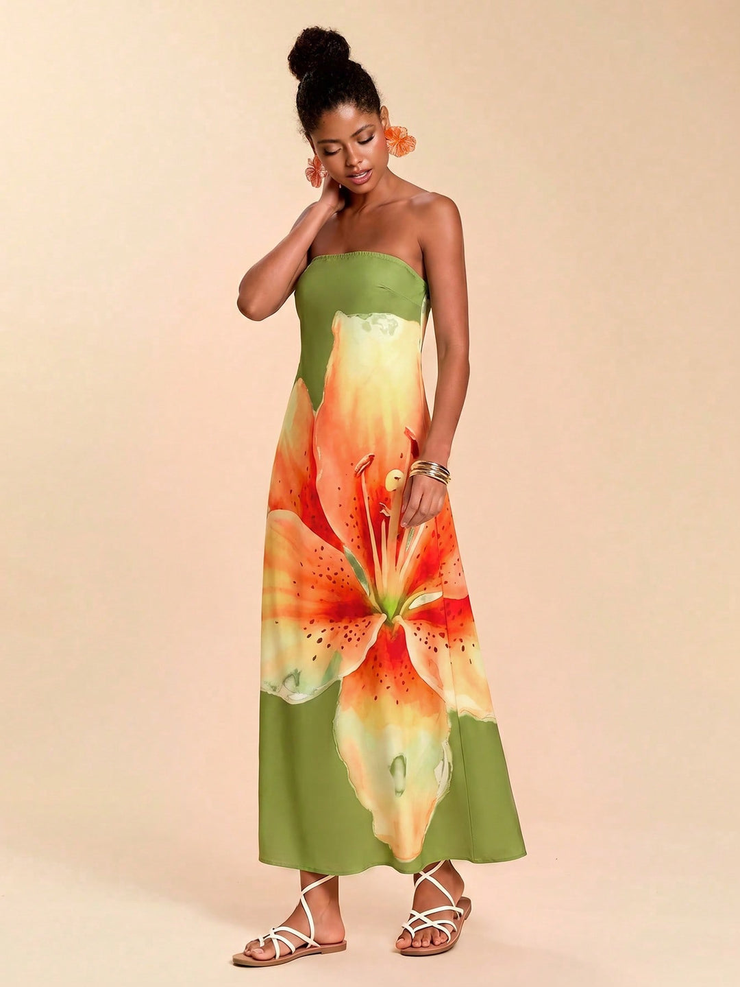 Rochie maxi SHEIN, verde