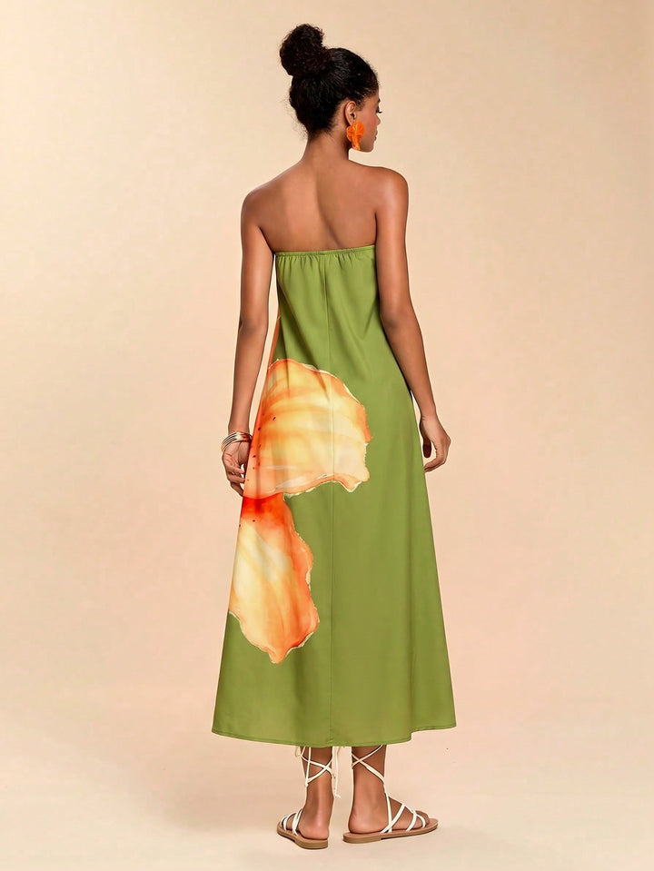 Rochie maxi SHEIN, verde