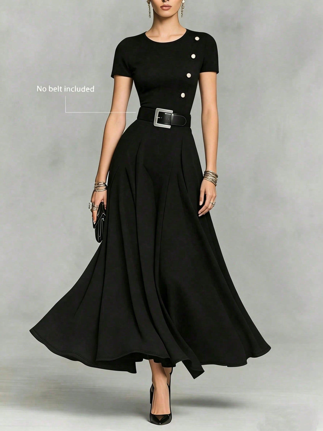 Rochie midi SHEIN, negru