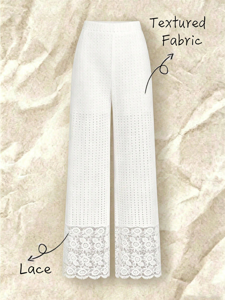 Pantaloni SHEIN, alb