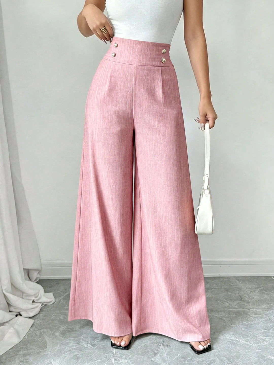 Pantaloni SHEIN, roz