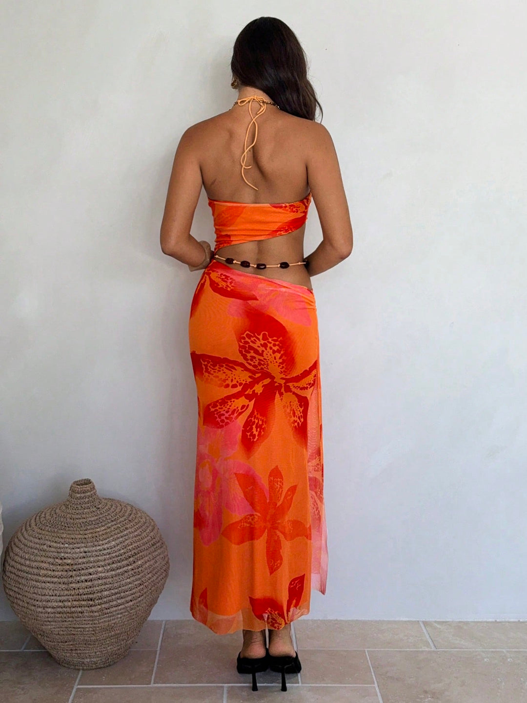 Rochie maxi SHEIN, portocaliu