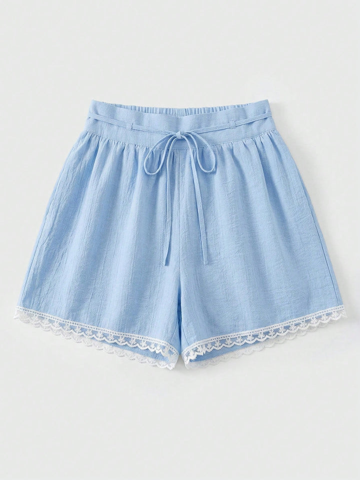Pantaloni scurți SHEIN, albastru