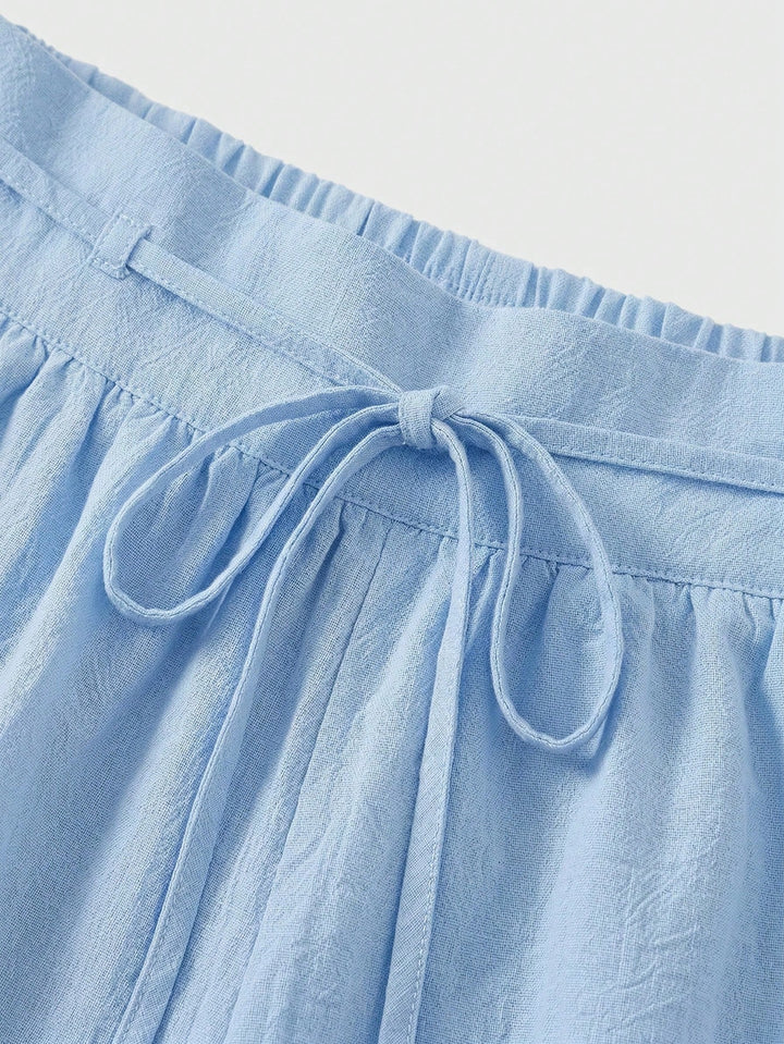 Pantaloni scurți SHEIN, albastru