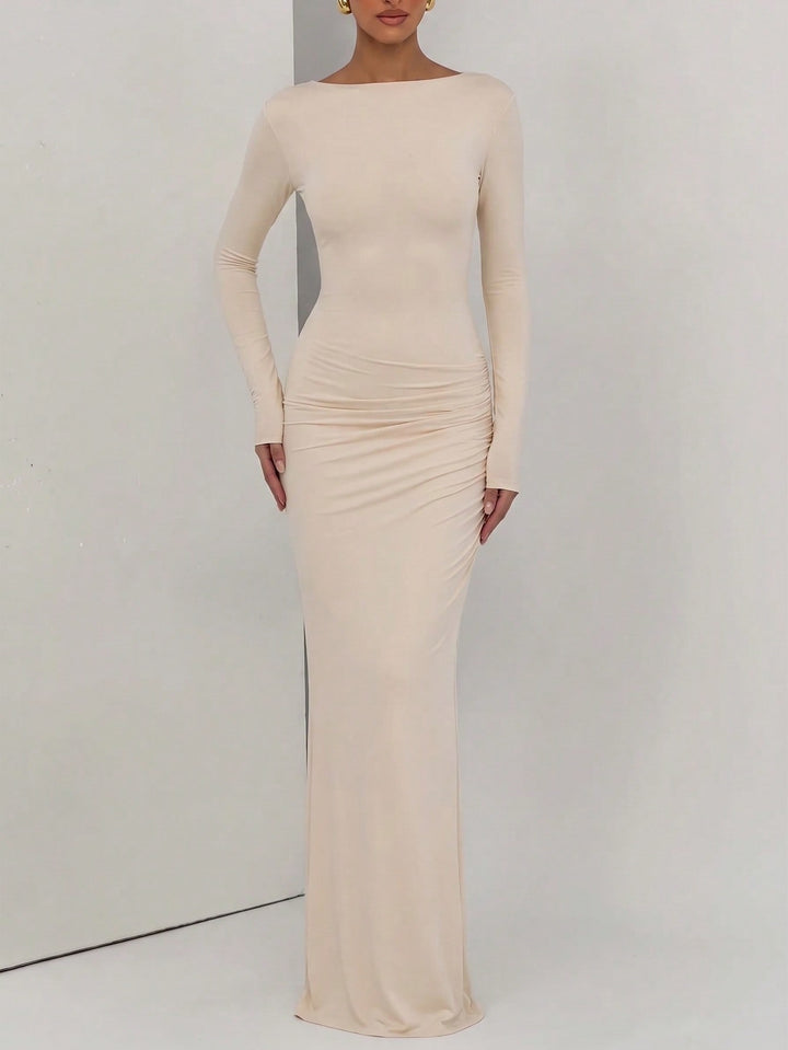 Rochie maxi SHEIN, crem