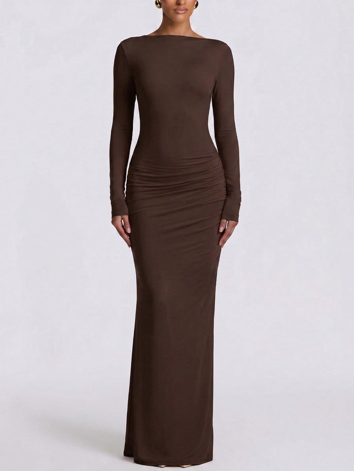 Rochie maxi SHEIN, maro