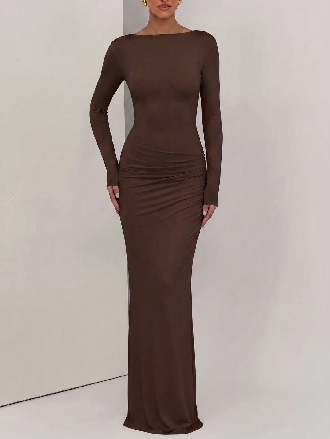 Rochie maxi SHEIN, maro