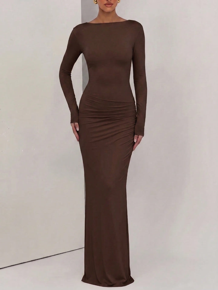 Rochie maxi SHEIN, maro