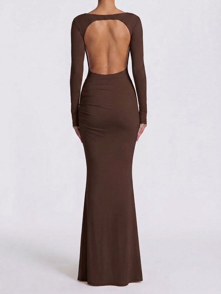 Rochie maxi SHEIN, maro