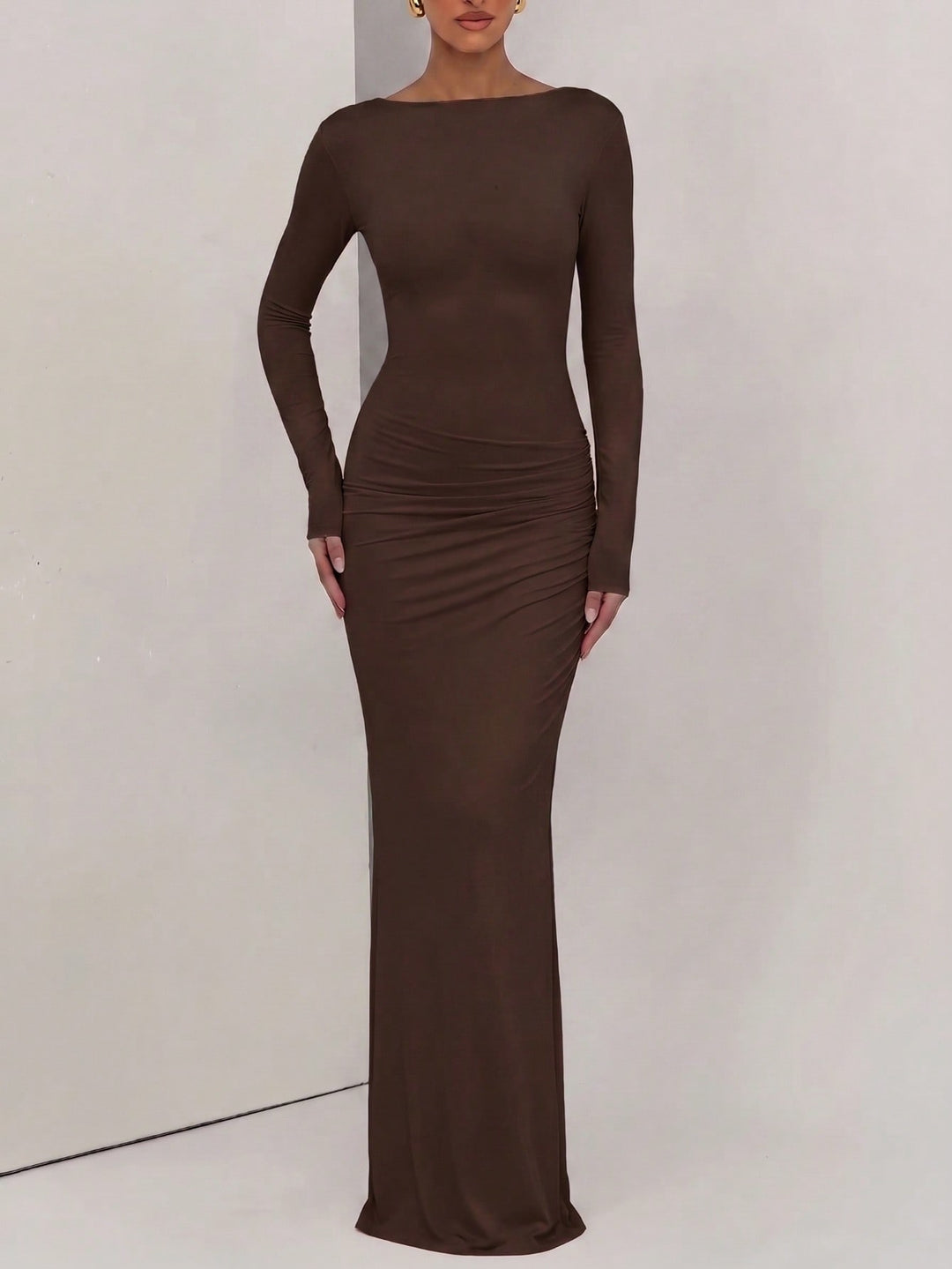 Rochie maxi SHEIN, maro