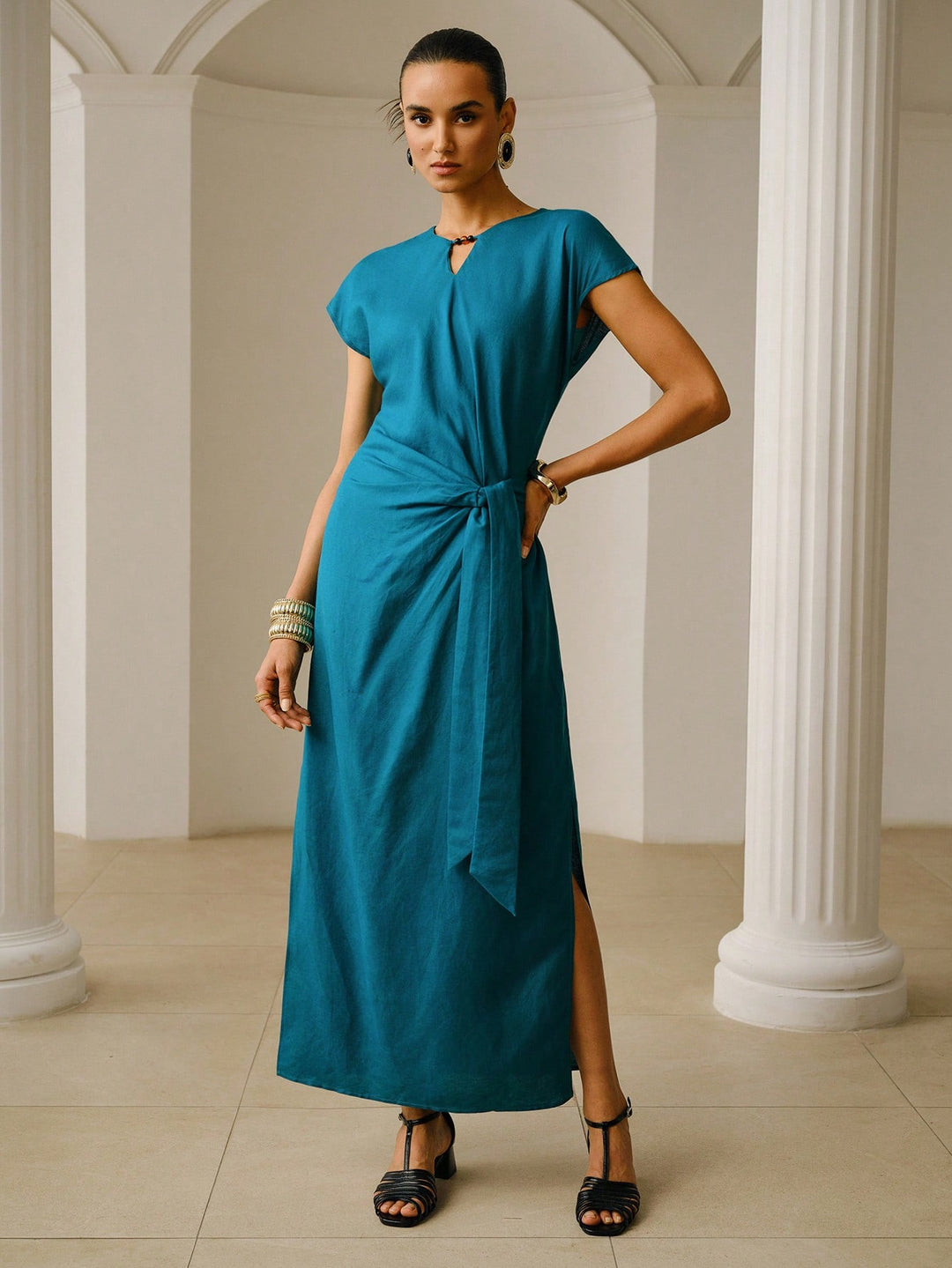 Rochie maxi SHEIN, verde
