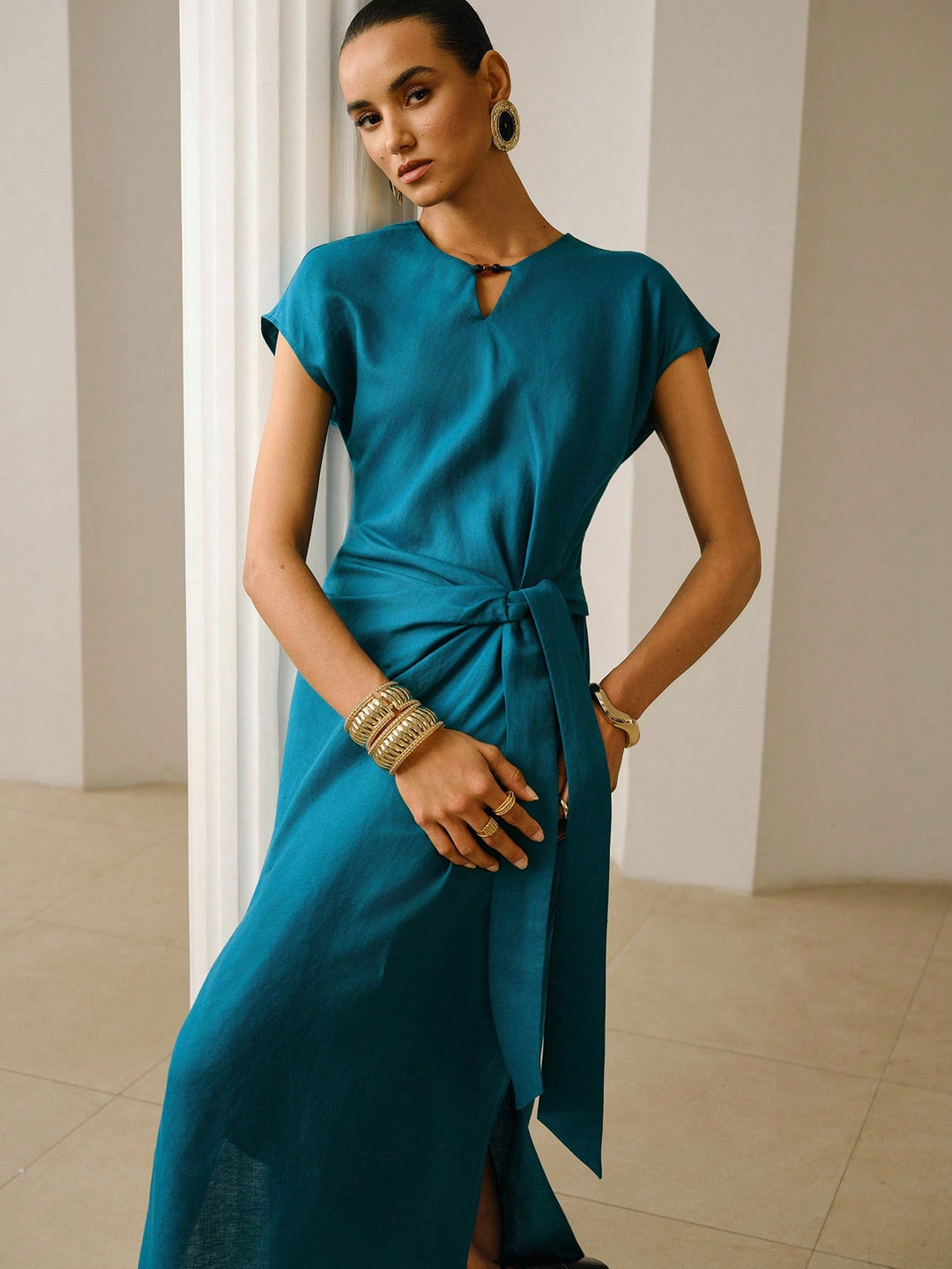 Rochie maxi SHEIN, verde