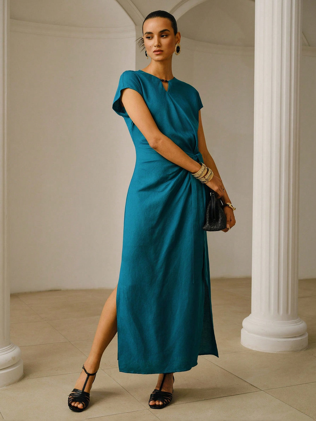 Rochie maxi SHEIN, verde
