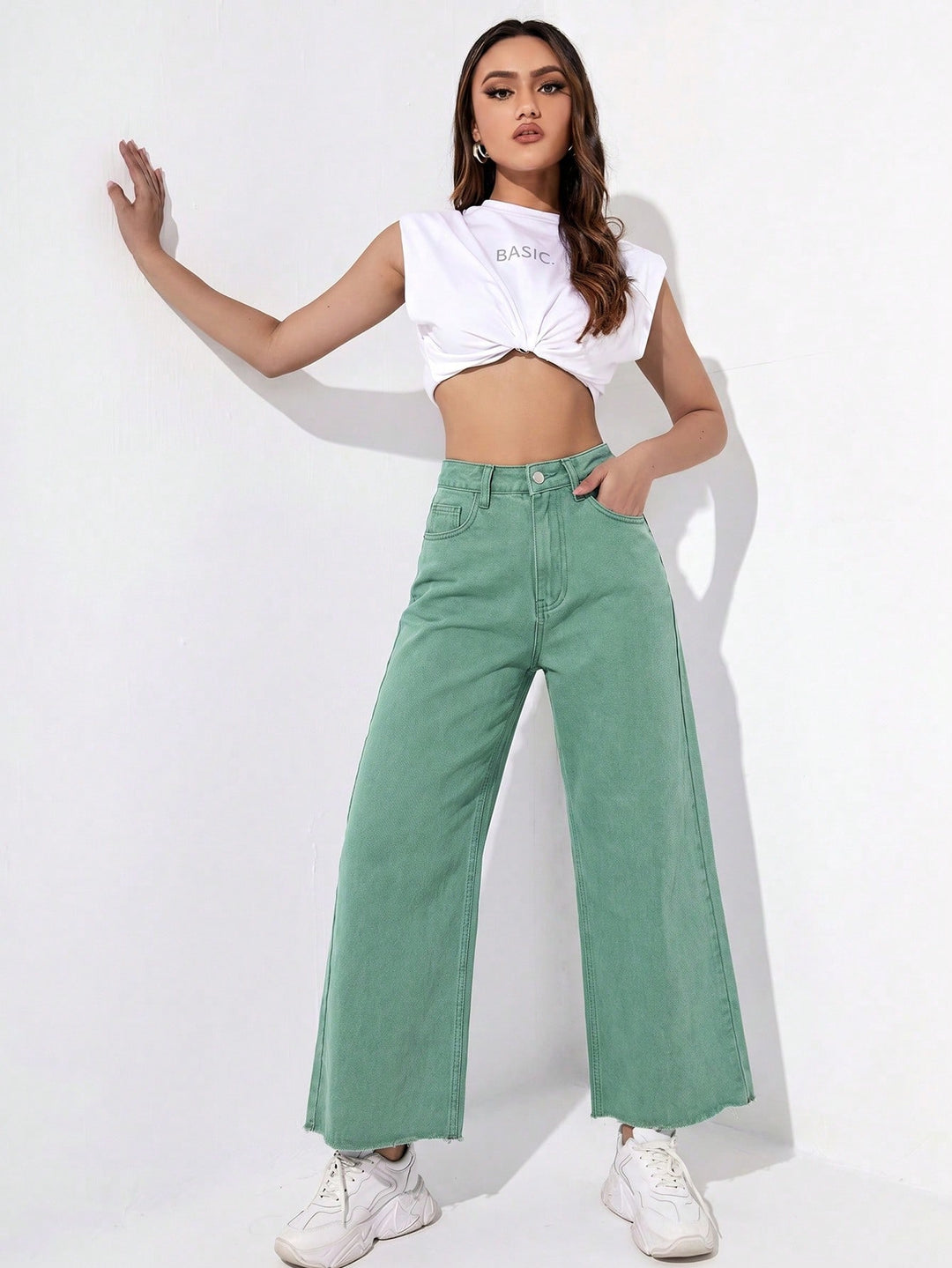 Jeans SHEIN, verde