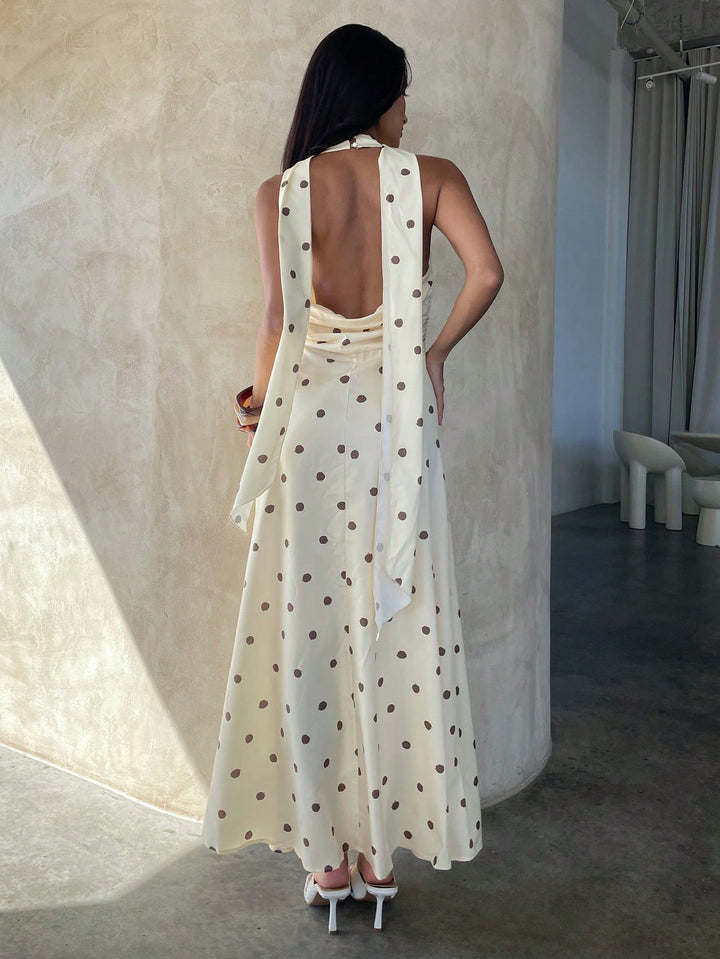 Rochie maxi SHEIN, crem
