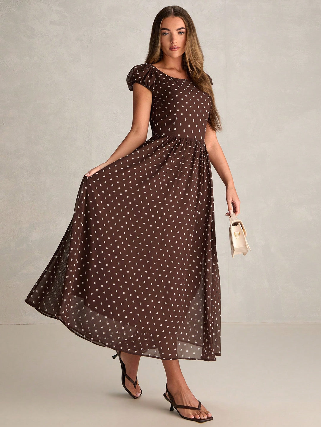Rochie maxi SHEIN, maro