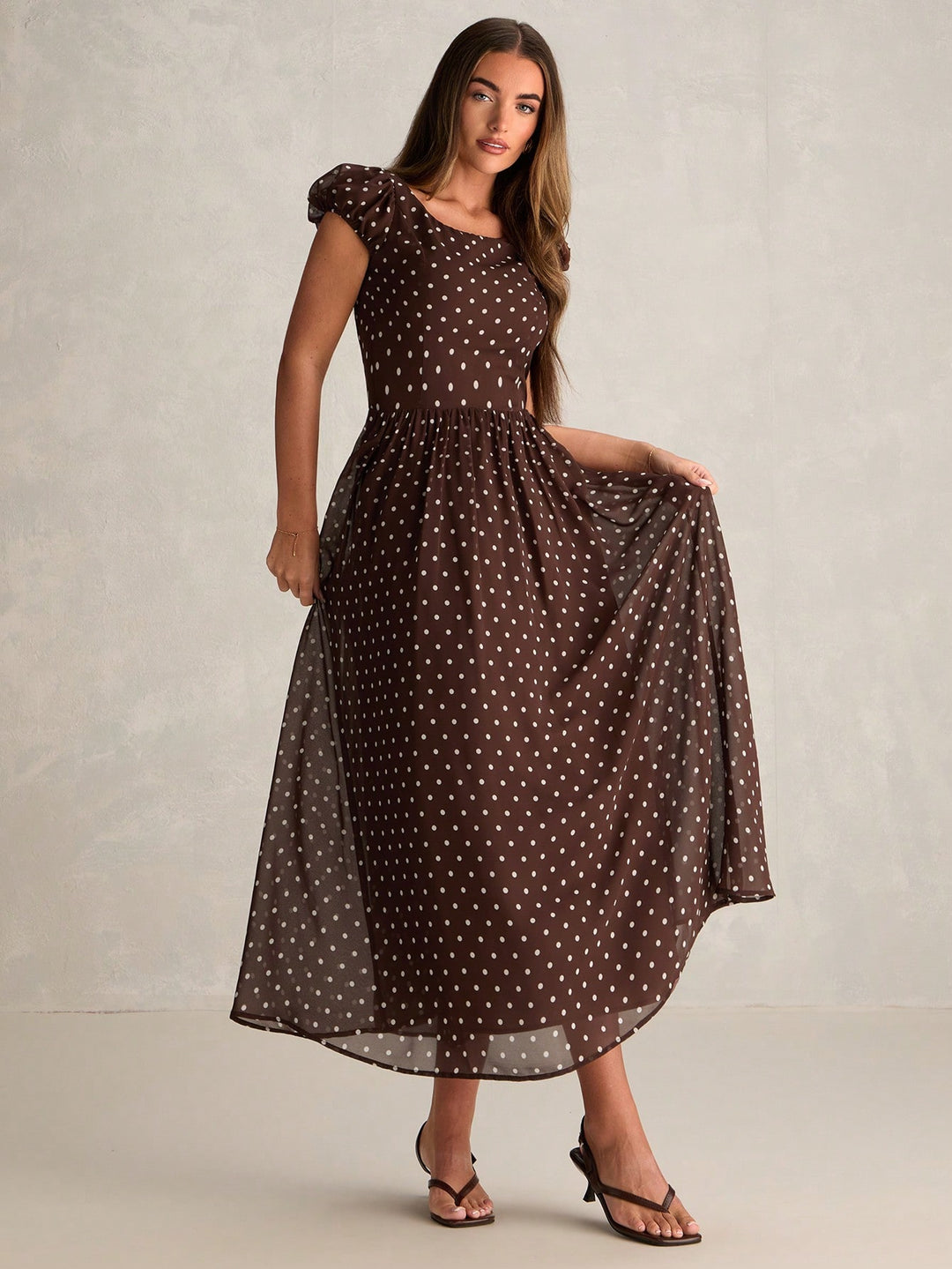 Rochie maxi SHEIN, maro