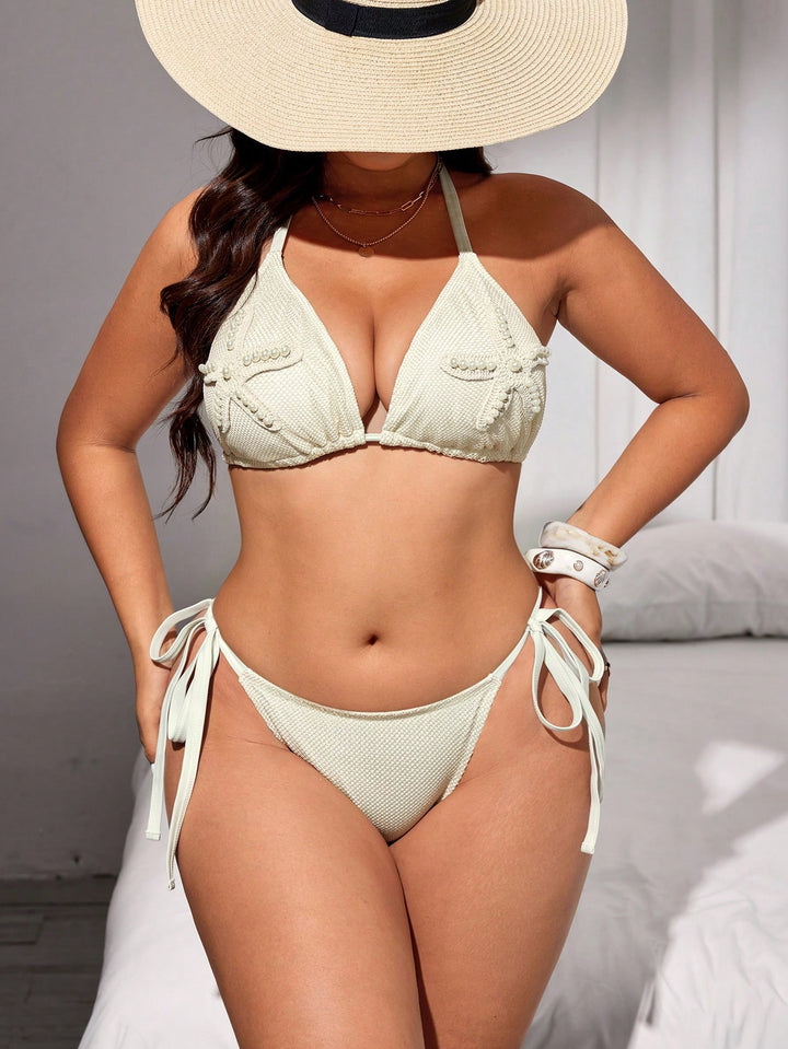 Set bikini de baie SHEIN, bej