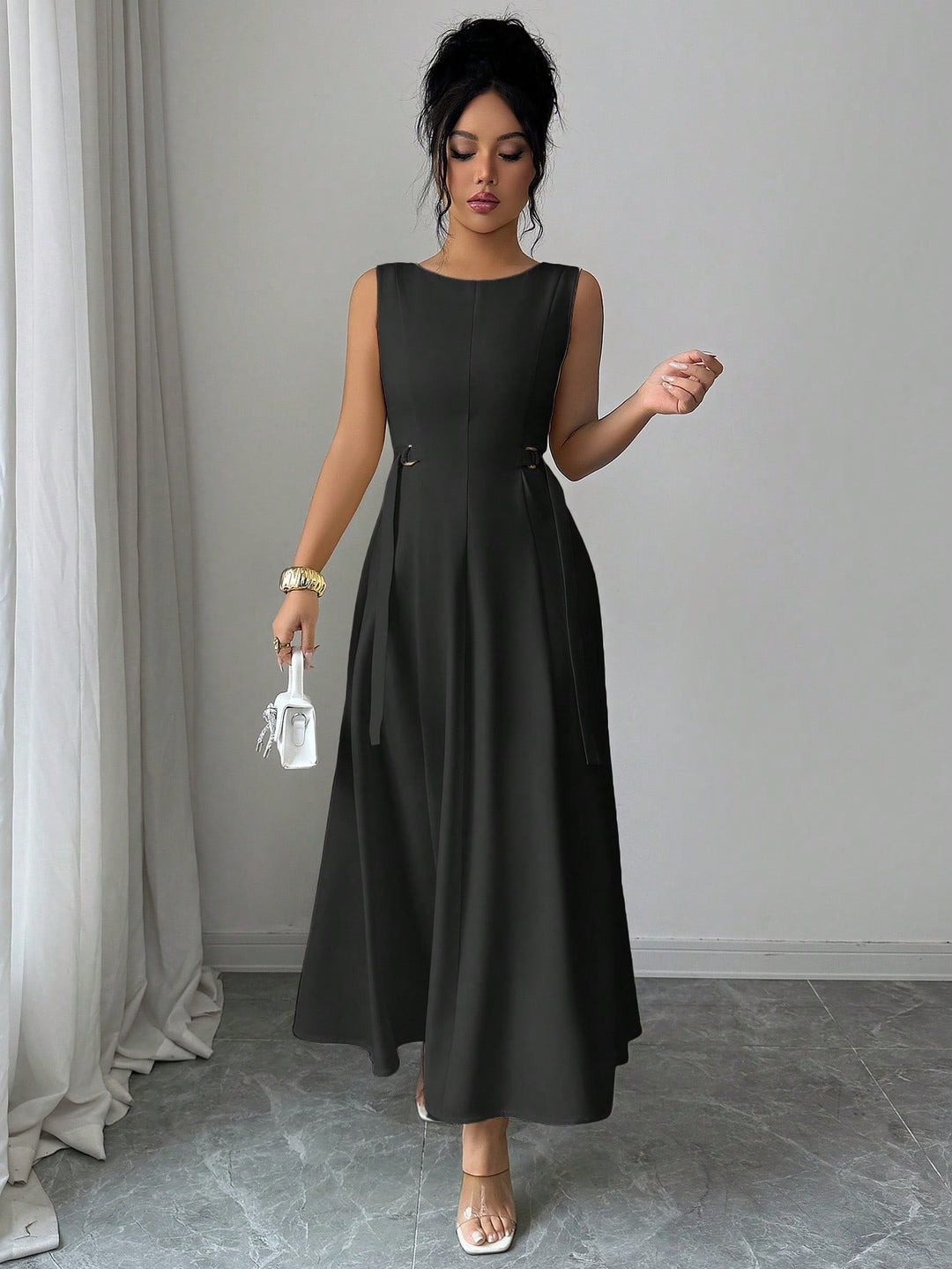 Rochie maxi SHEIN, negru