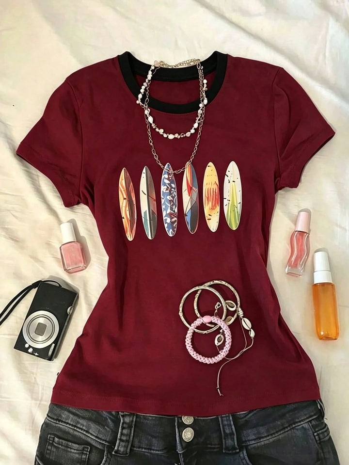 Tricou SHEIN, vișiniu