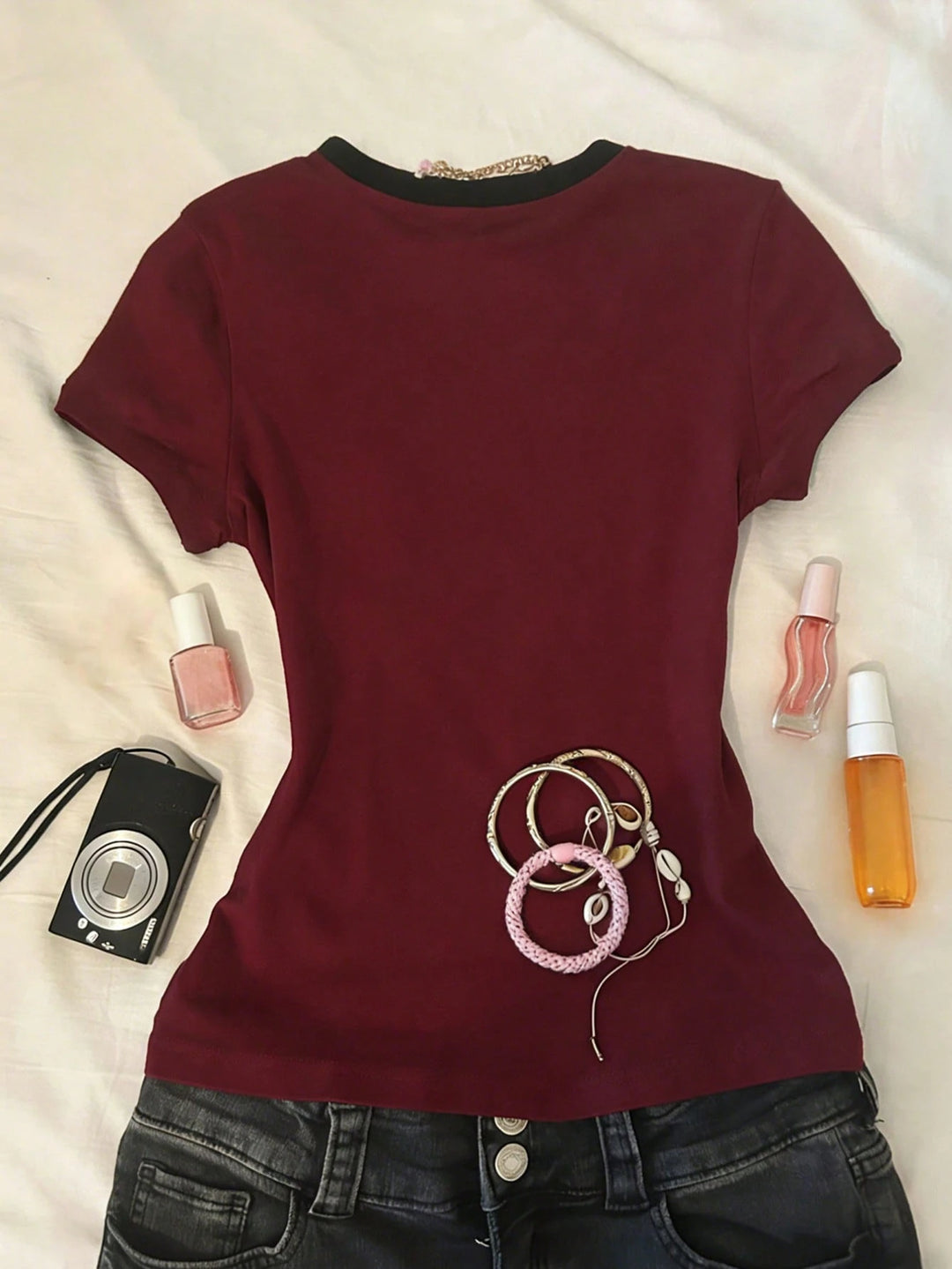 Tricou SHEIN, vișiniu