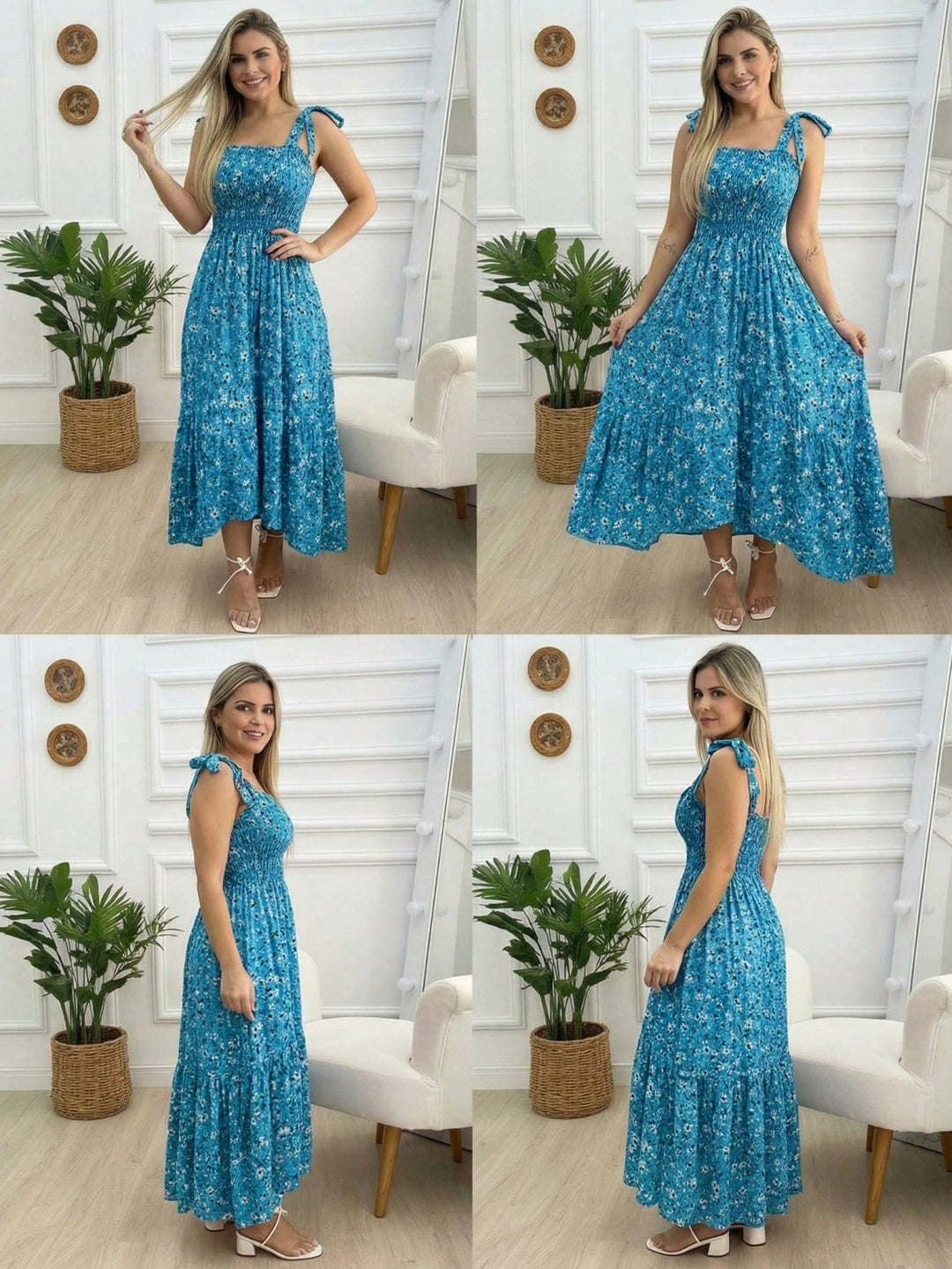 Rochie midi SHEIN, albastru