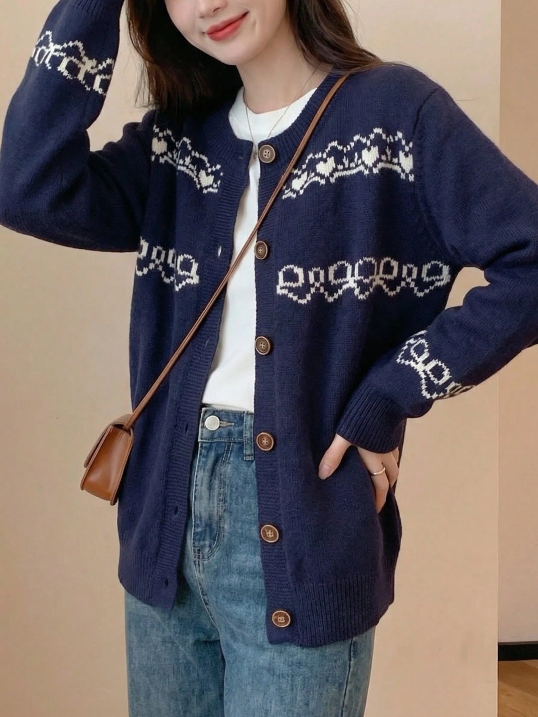 Cardigan SHEIN, albastru