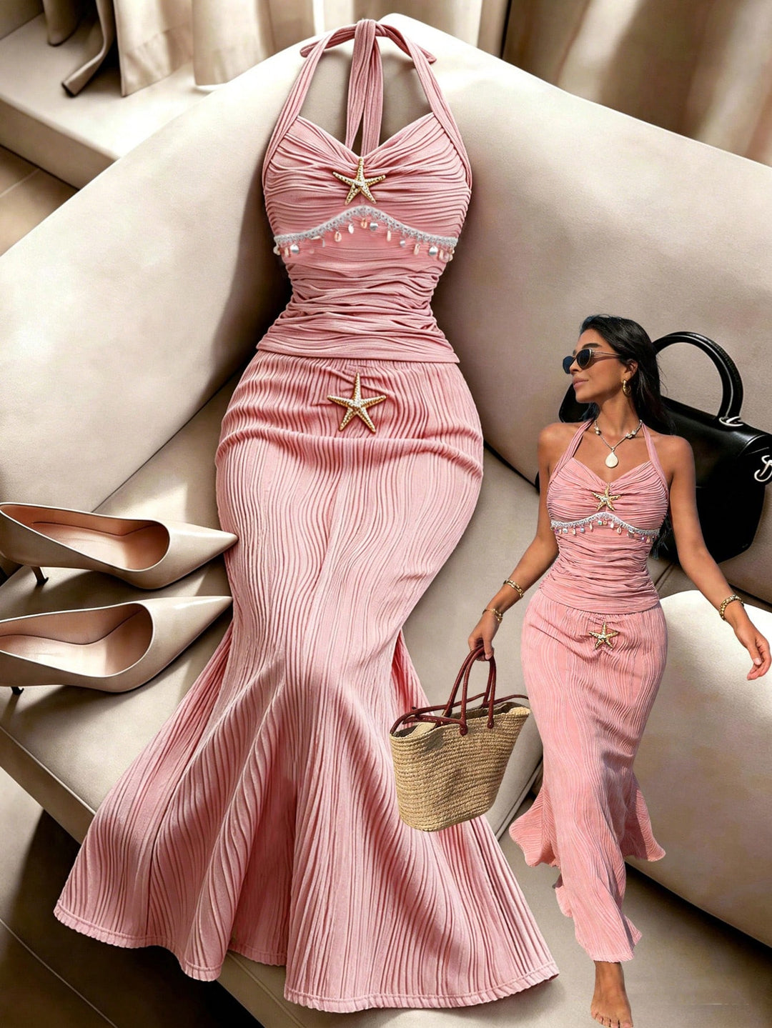 Compleu SHEIN, roz