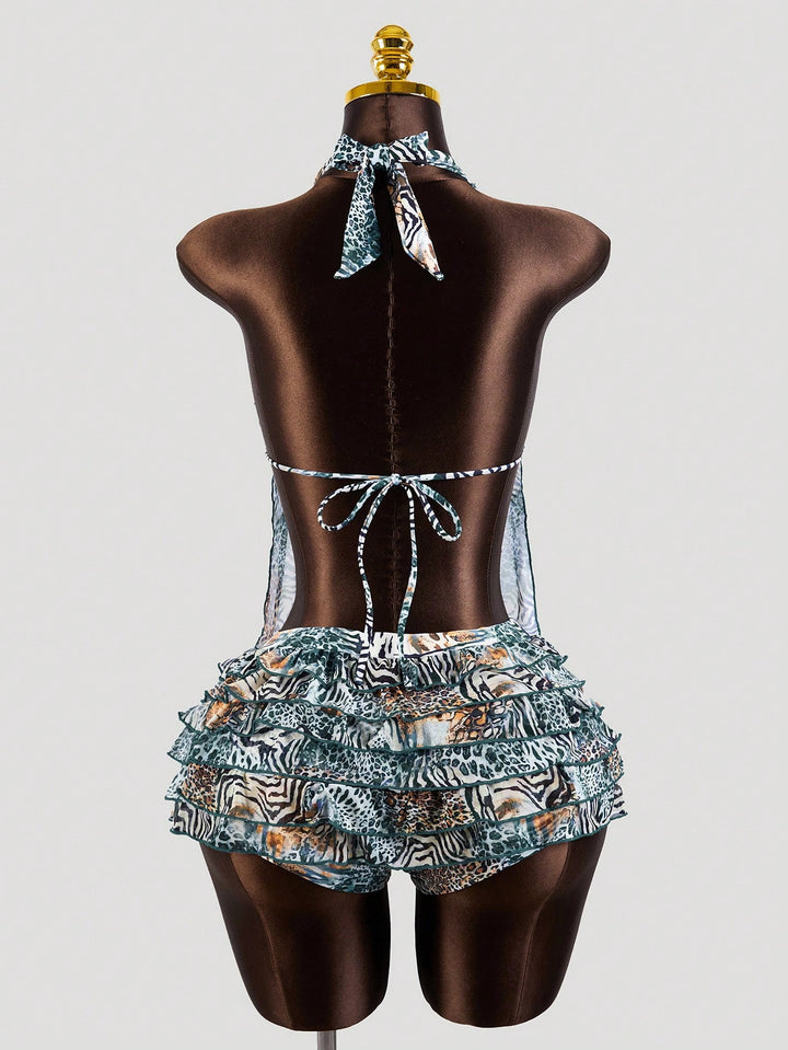 Costum de baie SHEIN, mix culori