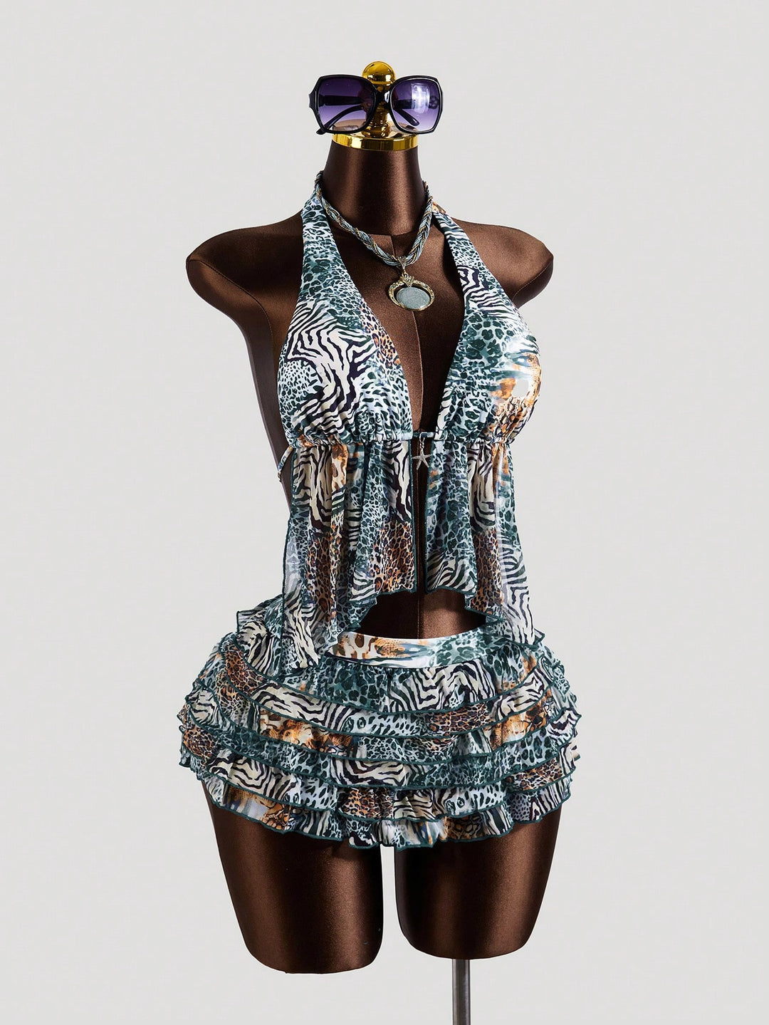 Costum de baie SHEIN, mix culori