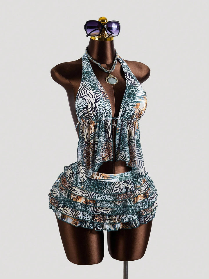 Costum de baie SHEIN, mix culori