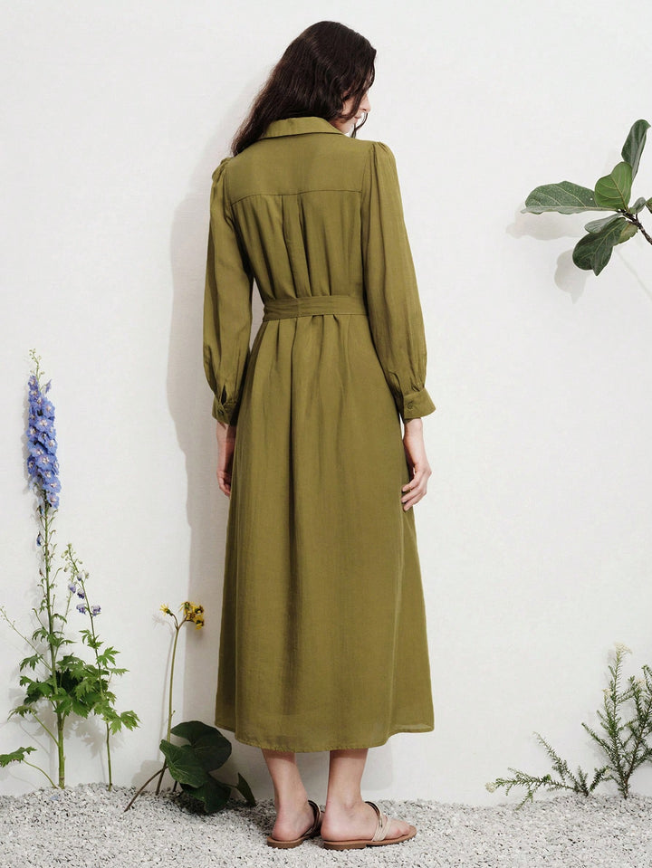 Rochie midi SHEIN, verde
