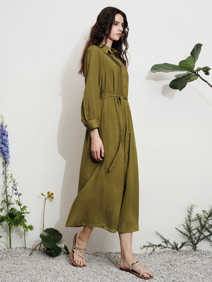Rochie midi SHEIN, verde