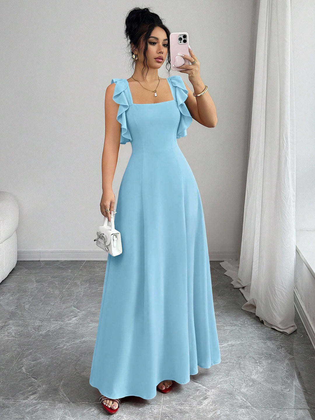 Rochie maxi SHEIN, albastru