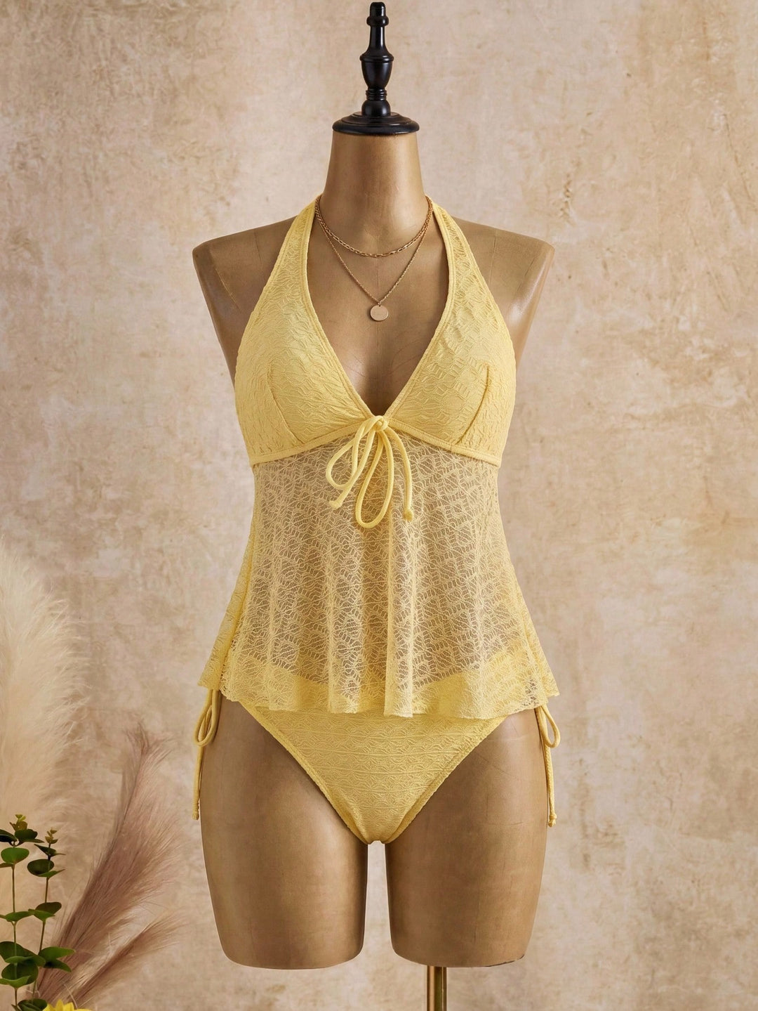 Costum de baie SHEIN, galben