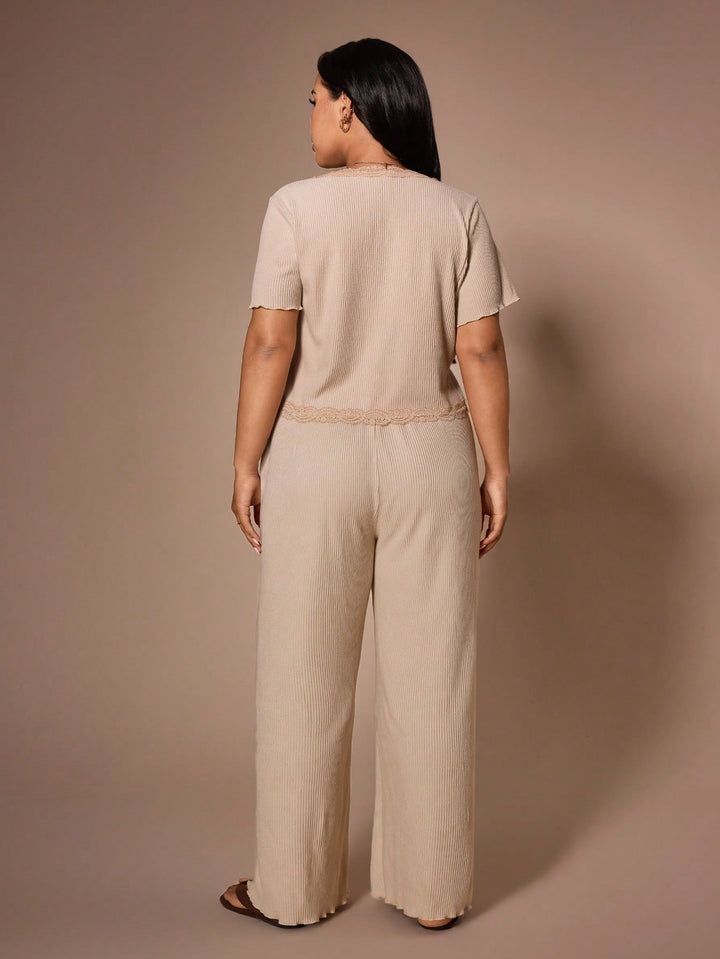 Compleu pijamale SHEIN, bej